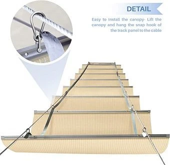 Patio Waterproof Retractable Shade Cover-detail beige(002)