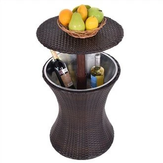 Adjustable Outdoor Bar Ice Cooler Table Bucket For Party Deck Pool Patio
