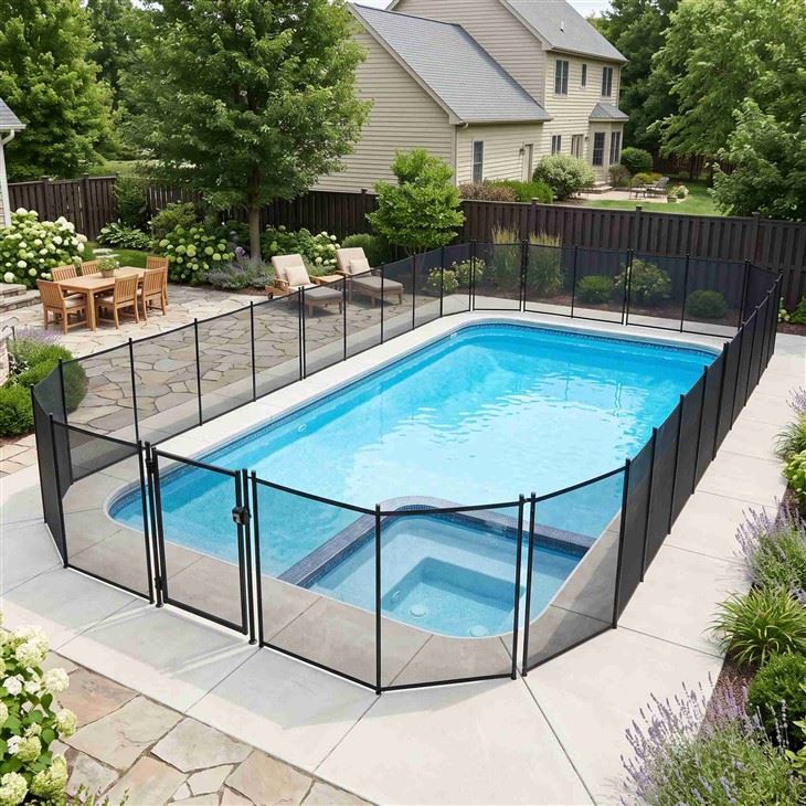 Clear View Mesh Pool Fence For Residential Pools