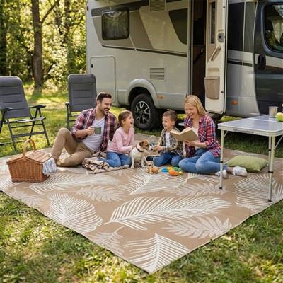 Waterproof 9x12 Feet Outdoor PP Mat For RV Decks