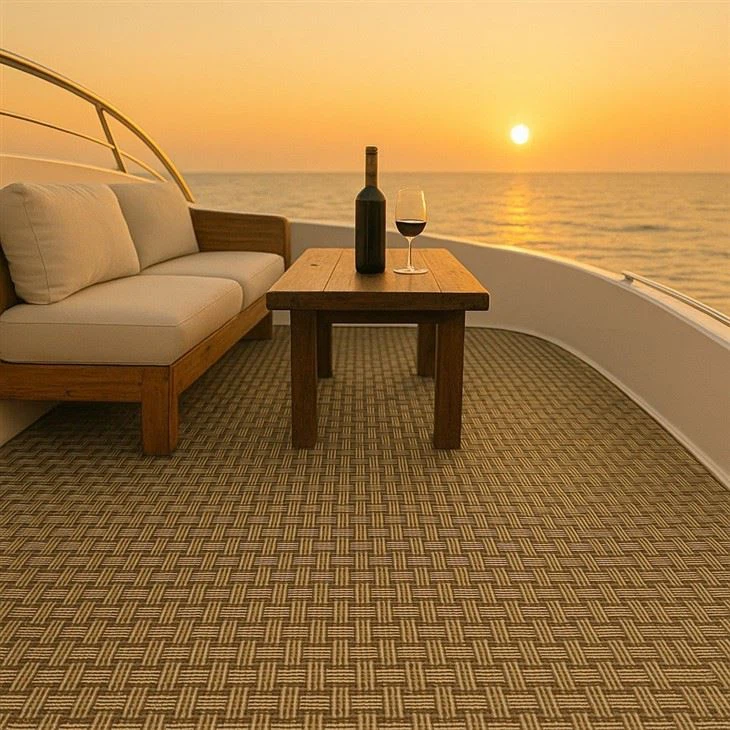Premium Woven Vinyl Boat Flooring factory