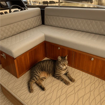 Marine-Grade Woven PVC Flooring